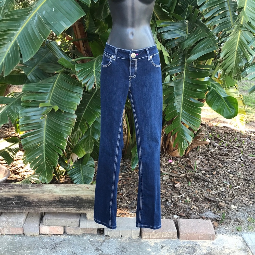 Vintage wrangler low rise dark wash jeans